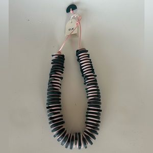 ELK the Label wood and cord necklace NWT